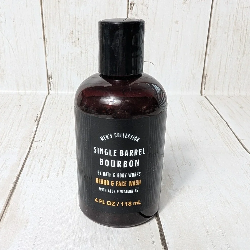 Bath‎ & Body Works Beard & Face Wash Mens 4oz Single Barrel Bourbon Aloe NEW